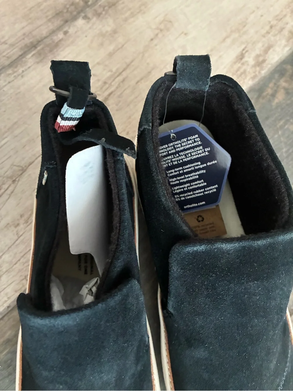 Toms NWT Paxton Black Suede Slip on Shoes 8.5